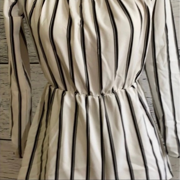 NWT Missguided Striped Bardot Jumpsuit! - Picture 3 of 7